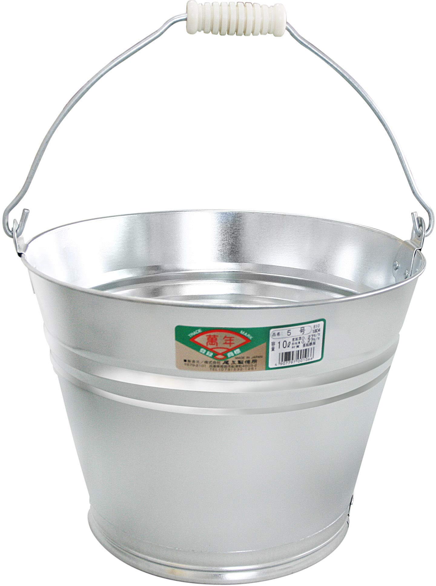 Rakuten - 尾上製作所(ONOE) 20個入り バケツ5号 G-B-10 [10リットル 亜鉛鉄板製 水漏れ無し 耐久性に優れる 口径29.8 x 底径20.6 x 深さ21.2cm 日本製]