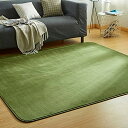 VK Living カーペット ラグ ラグマット 絨毯 185×185cm(約2畳) 滑り止め 洗える 防ダニ 抗菌 防臭 オールシーズン 床暖房 ホットカーペット対応 簡単に掃除 おしゃれ 北欧 フランネルラグ グリーン