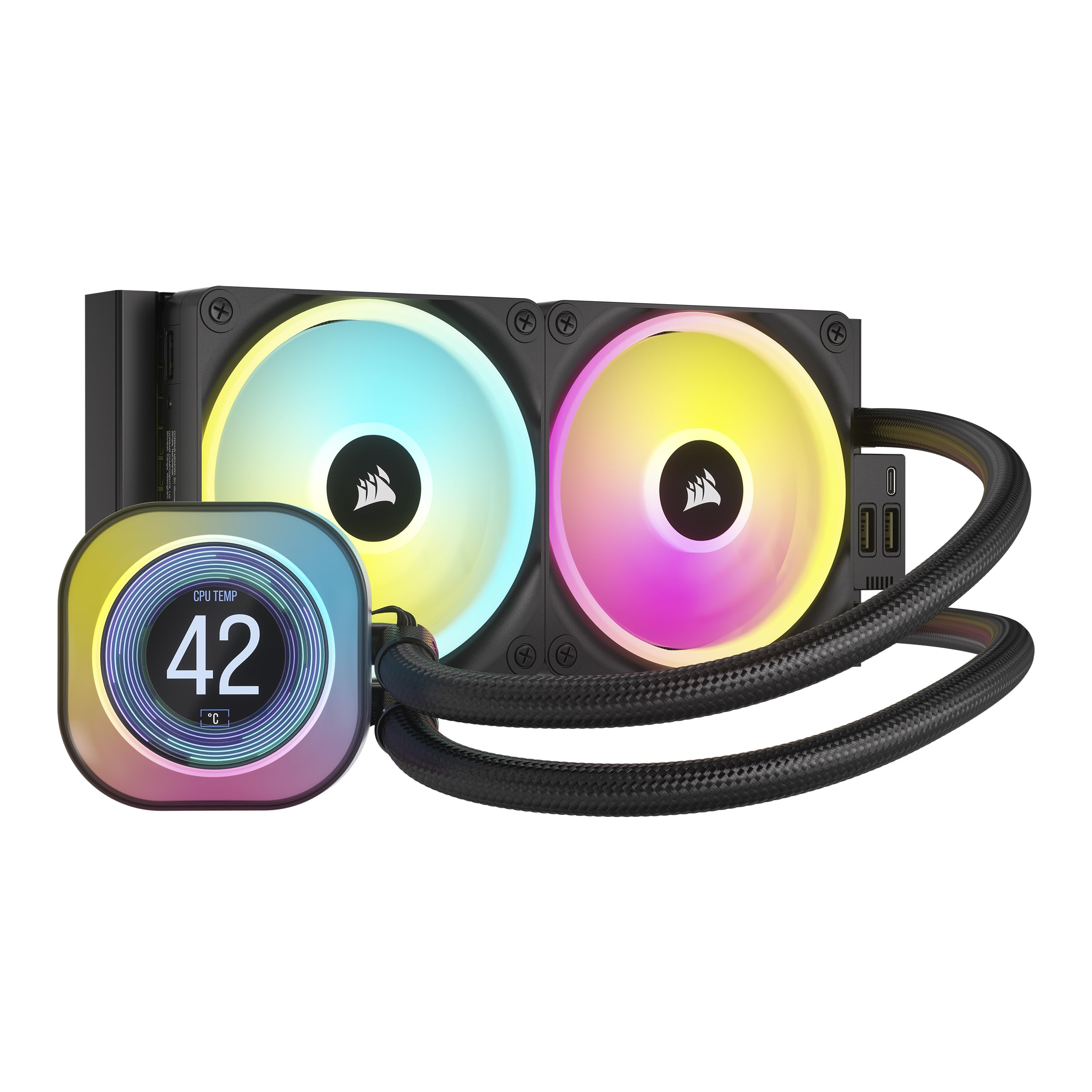 CORSAIR iCUE LINK H100i LCD AIO 水冷式 CPU �