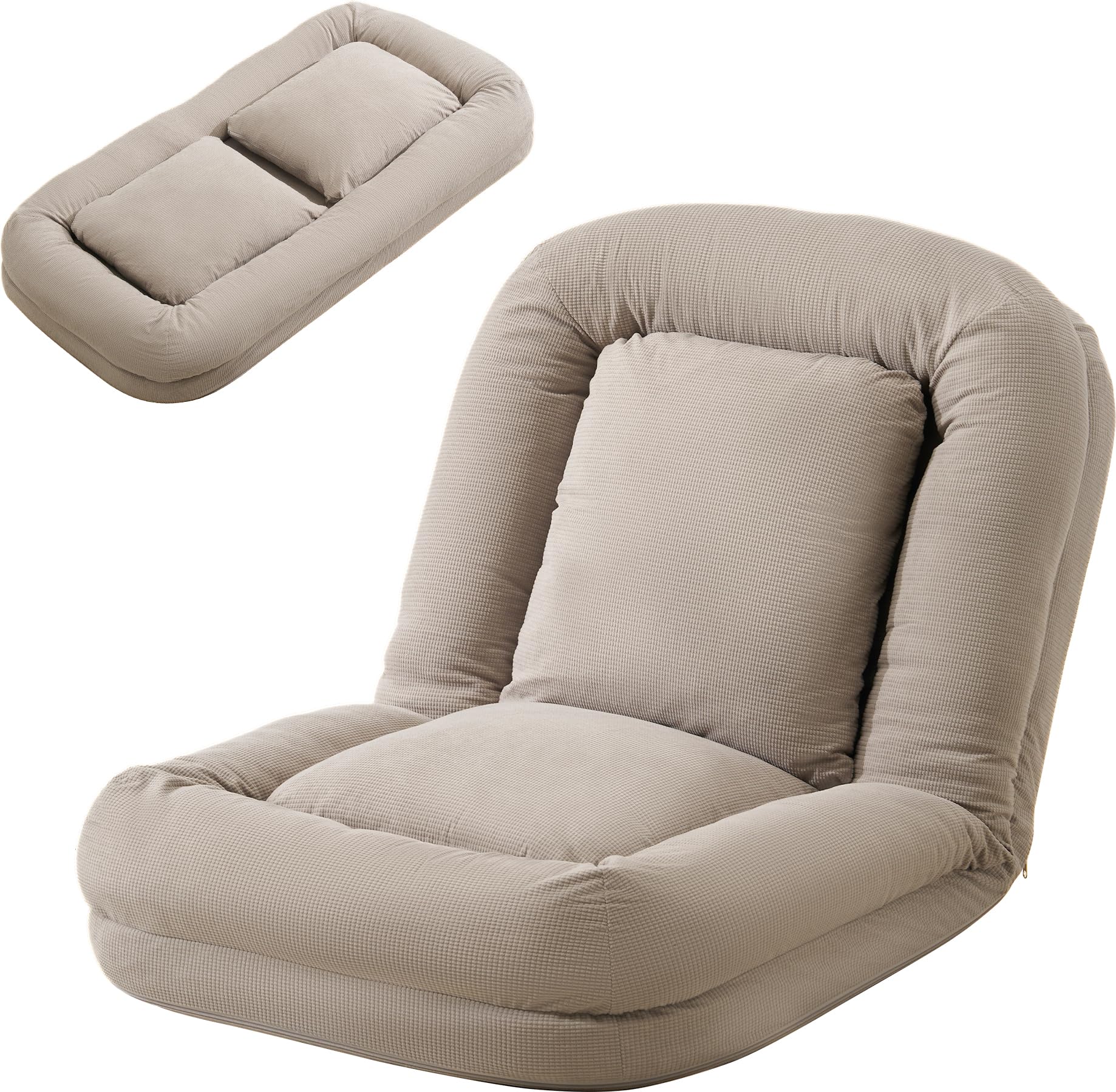 Rakuten - オーエスジェイ(OSJ) ソファーベッド ソファー ローソファー sofa bed 奥行き135 6段リクライニング可能 クッション付き コンパクトベッド 耐摩耗 人間工学 ソファ 小型 疲れない