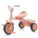 UBRAVOO 三輪車 子供用三輪車 1-5歳 ペダル付き 調整可能 運び便利 コンパクト 超軽量 組み立て簡単 空気入れ不要 バイク 乗り物 おもちゃ 乗用玩具 アウトドア&室内兼用 プレゼント (桃色)