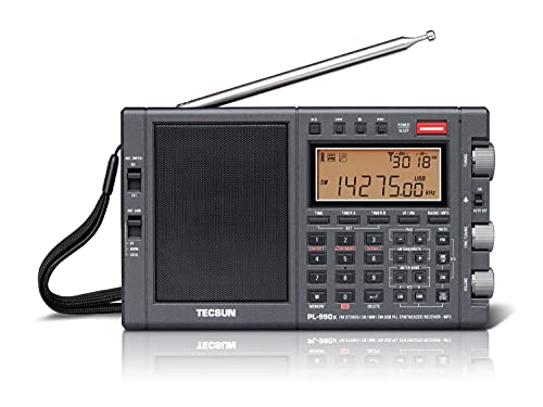 TECSUN 日本正規代理店 PL-990x (PL-990) BCL 短波ラジオ FM/MW/SW/LW/CW/SSB/PLL PSE認証済日本製セル充電池付属 日本語版説明書 外部アンテナ使用で全国のAMラジオが聞こえるハイエンド受信機