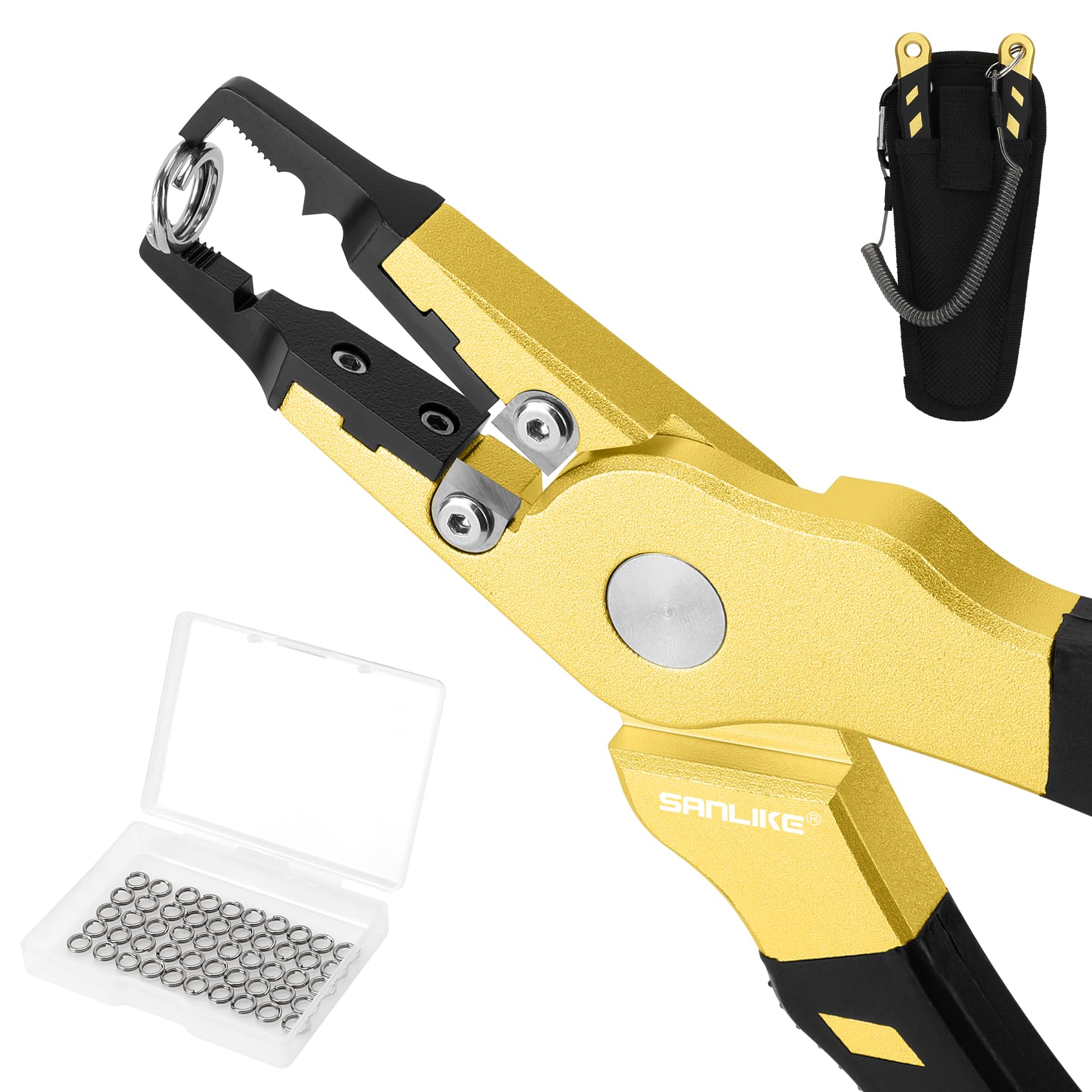 SANLIKE サンライク フィッシングプライヤー スプリットリングプライヤー ラインカッタープライヤー 釣..