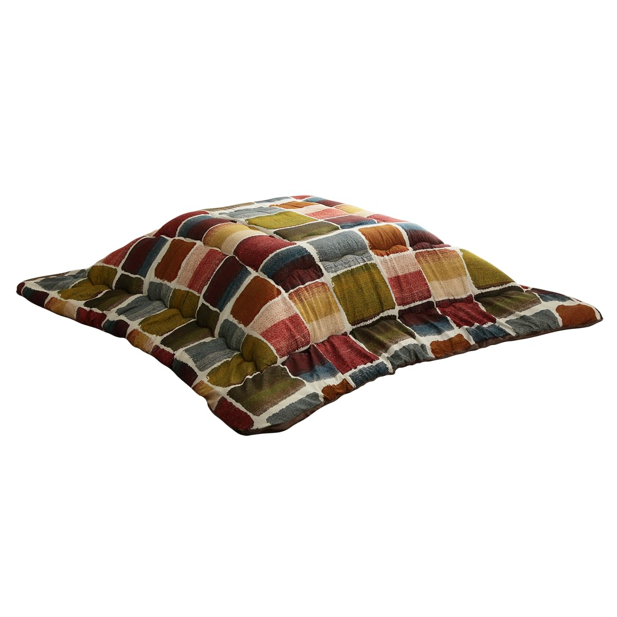 イケヒコ こたつ布団 正方形 ムーブ 約205×205cm マルチ パッチワーク 日本製 ふっくら #5994919