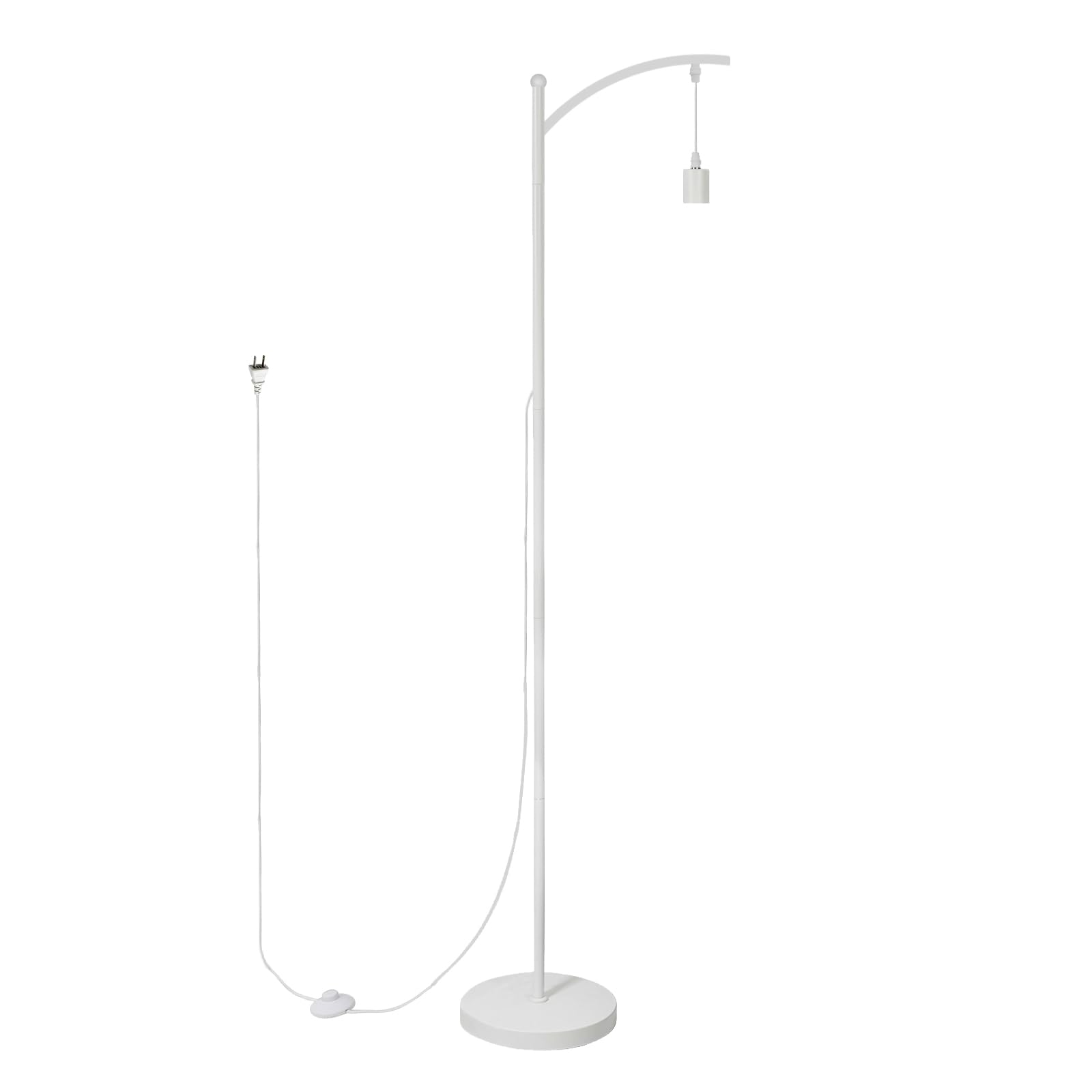 Pispoer 植物育成向けフロアスタンド，四段階調節高さ，ソケット口金サイズE26，フットスイッチ，ホワ..