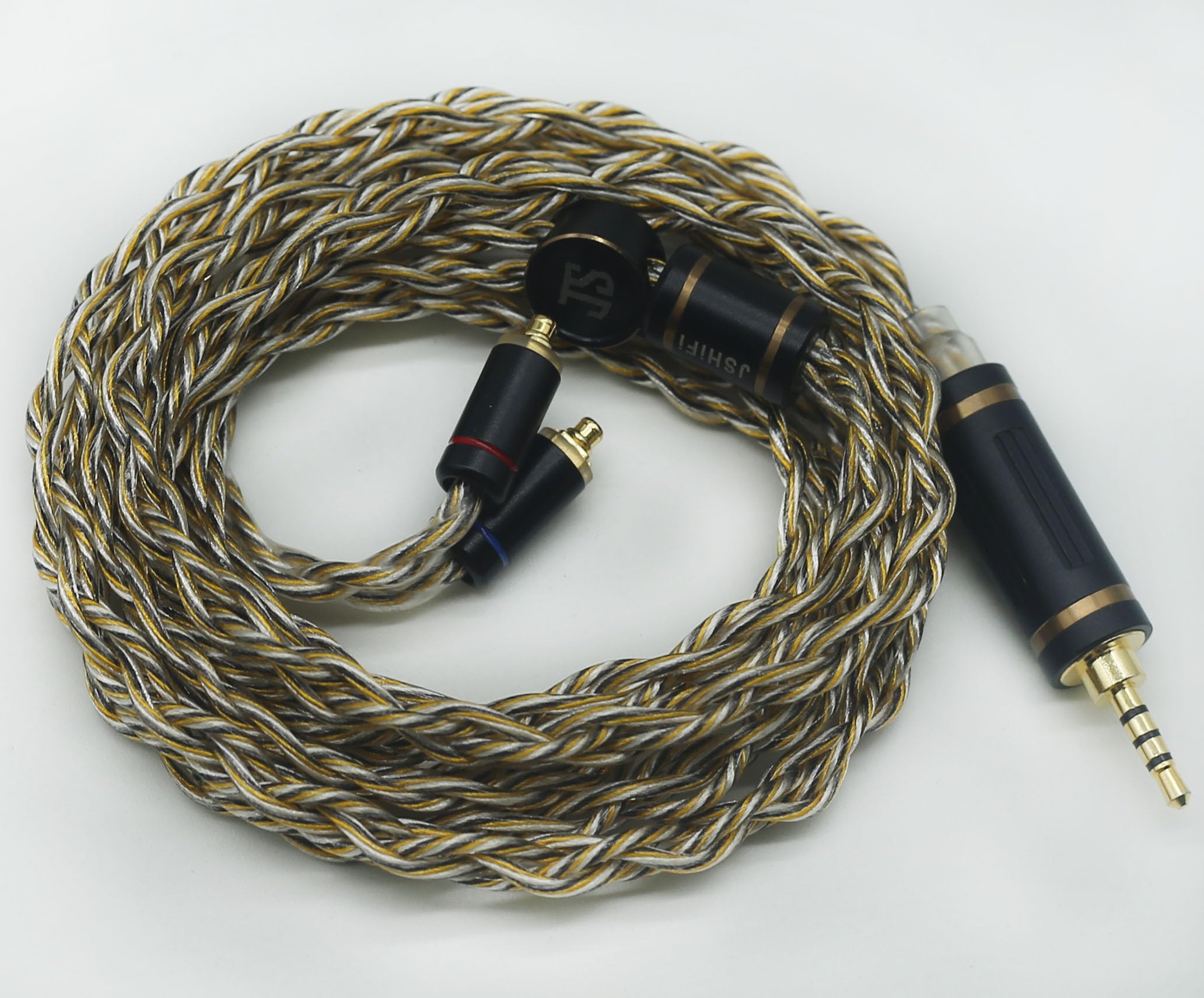 MMCX2.5mmリケーブル 4芯金メッキと銀メッキとグラフェン線材 MMCXイヤホンアップグレードケーブル 2.5mmイヤフォン交換ケーブル (MMCX2.5mm)