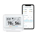 INKBIRD IBS-TH5-WIFI 温度湿度計 3.71インチE-Inkディスプレイ付きホームウェザーステーション 多機能 温度湿度モニター アプリ制御 温度計 湿度計 アラーム通知 寝室 オフィス 書斎用 空気質モニター 2年間のデータクラウドスト