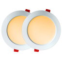 FWAYTECH ダウンライト 150φ led 電球色 18W 白熱電球120-150W相当 AC100-240V調光器非対応 120度 密閉器具対応 (埋込穴φ150mm(2個), 電球色相当(2700K))