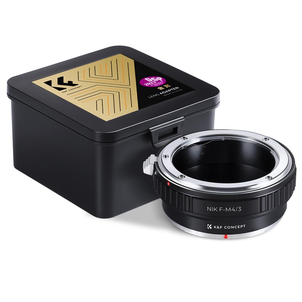 Rakuten - K&F Concept マウントアダプター ニコン Fマウント マイクロフォーサーズ 変換 Nikon対応 Fマウントレンズ-Micro 4/3カメラ装着用 マイクロフォーサーズ カメラボディ用 マウント変換アダプター 無限遠実現 高精度 メーカー直営店