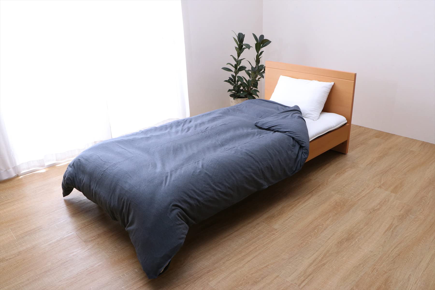 イケヒコ 寝具 掛けカバー マイン ネイビー シングル 約150×210cm シンプル 天竺ニット 新生活 洗える ＃1192060190105