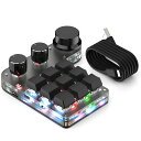 SIKAI CASE 新型番 片手キーボード プログラマブルキーボード メカニカルキーボード 9キー【Bluetooth接続 RGB付き ノブ3個 18キャラクタ 6連打】左手ゲーミングキーボード プログラマブルキーボード カスタム可能なキー 片手 小型キ