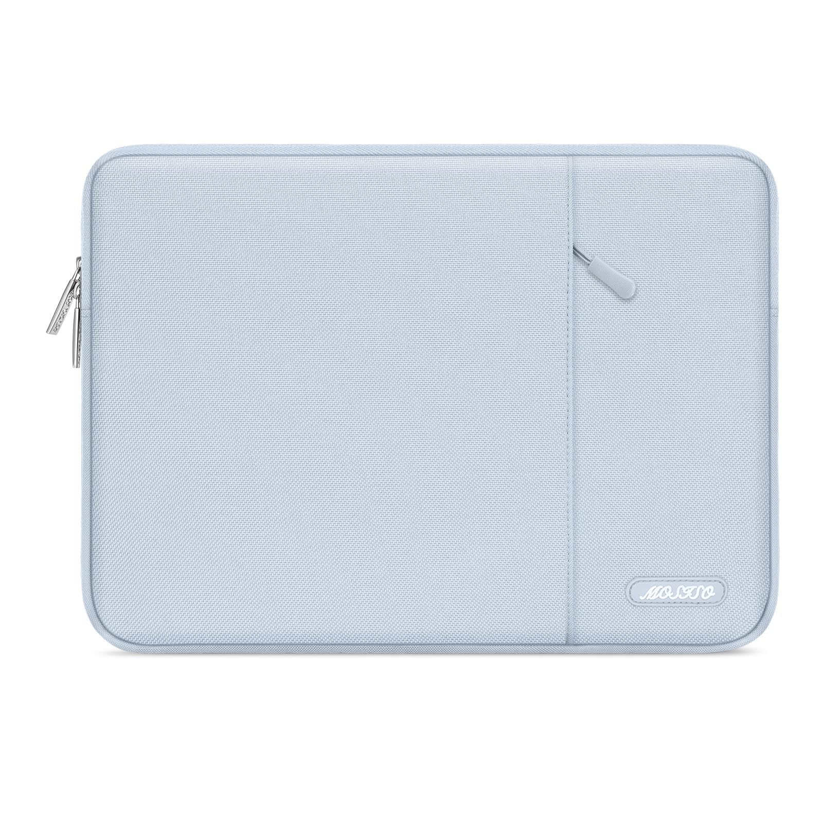 MOSISO ラップトップ スリーブバッグ 対応機種 Laptop 16インチ ポリエステル 撥水 保護 縦型ケース ポケット付き（ベビー ブルー）