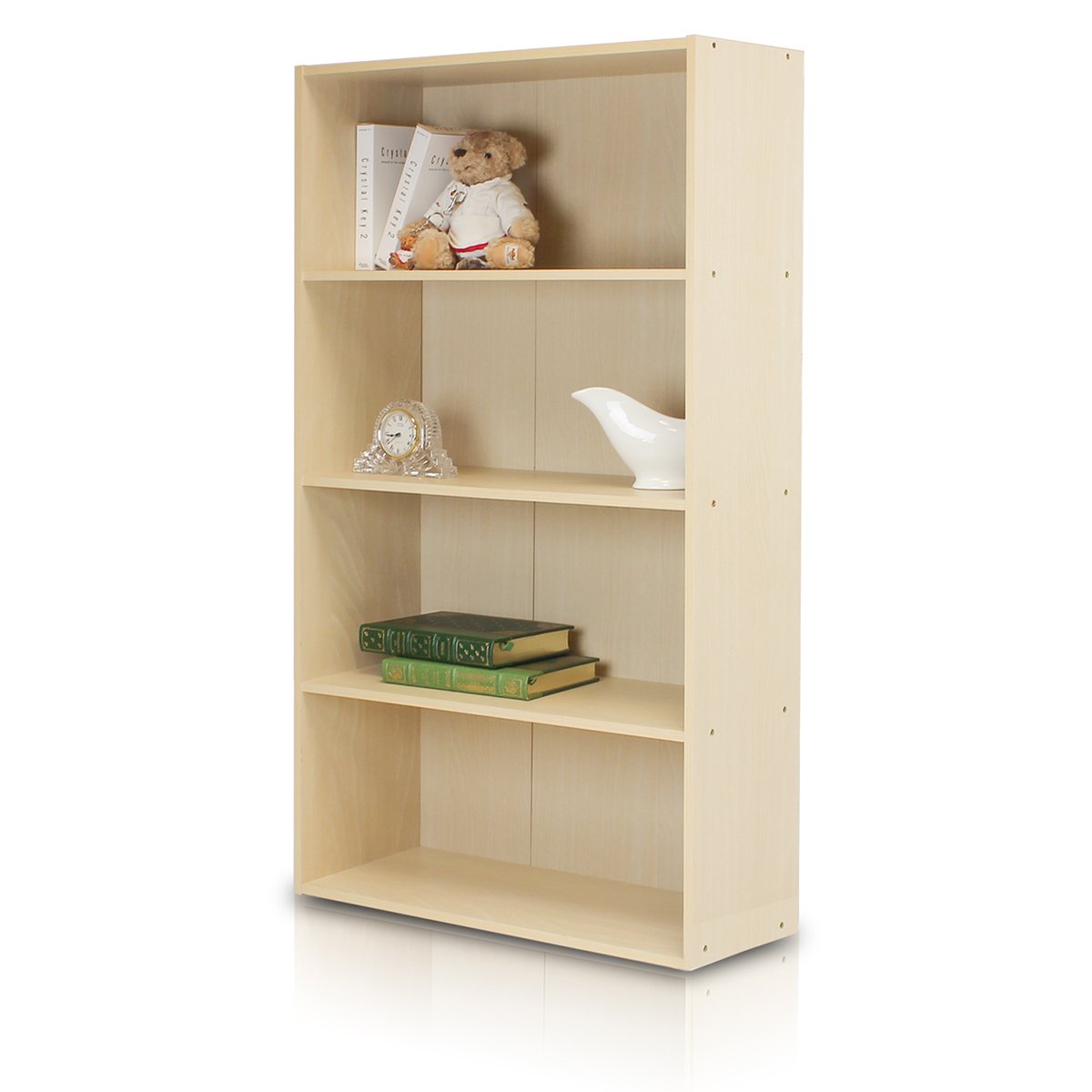 Rakuten - フリノ(Furinno) 本棚 カラーボックス Pasirシリーズ 4段 幅59.9×奥行23.9×高さ105.9cm スチームブナ 【日本正規輸入品】 11209SBE