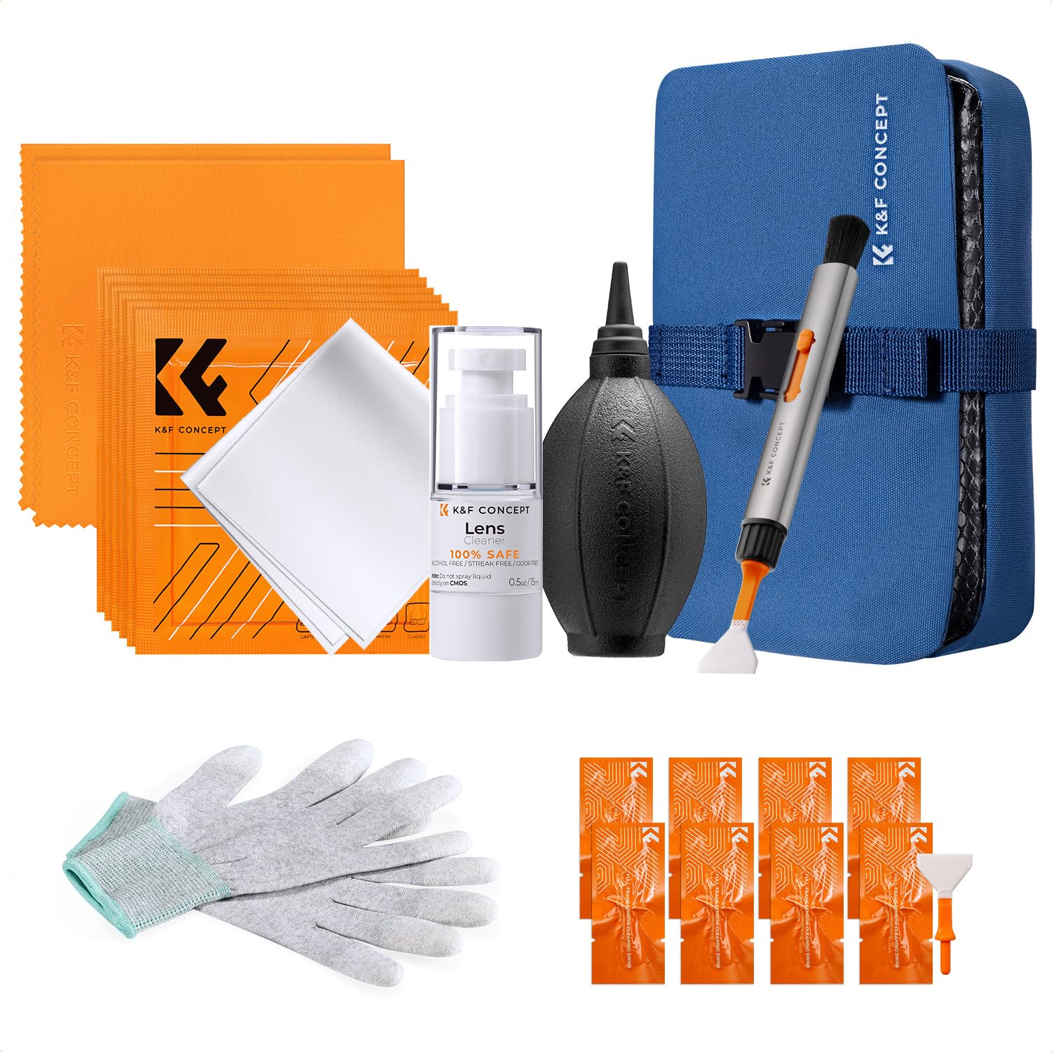 K&F Concept カメラクリーニングキット 23-in-1セット カメラクリーニング用品 15mlクリーナー＋レンズ..