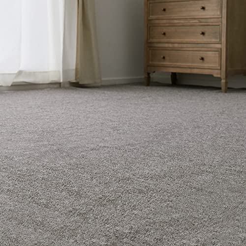 Rakuten - 萩原 敷き詰めカーペット グレー 江戸間3畳 「モーエン」 防炎 抗菌 防臭 無地 業務用 店舗 施設 ホット対応 日本製