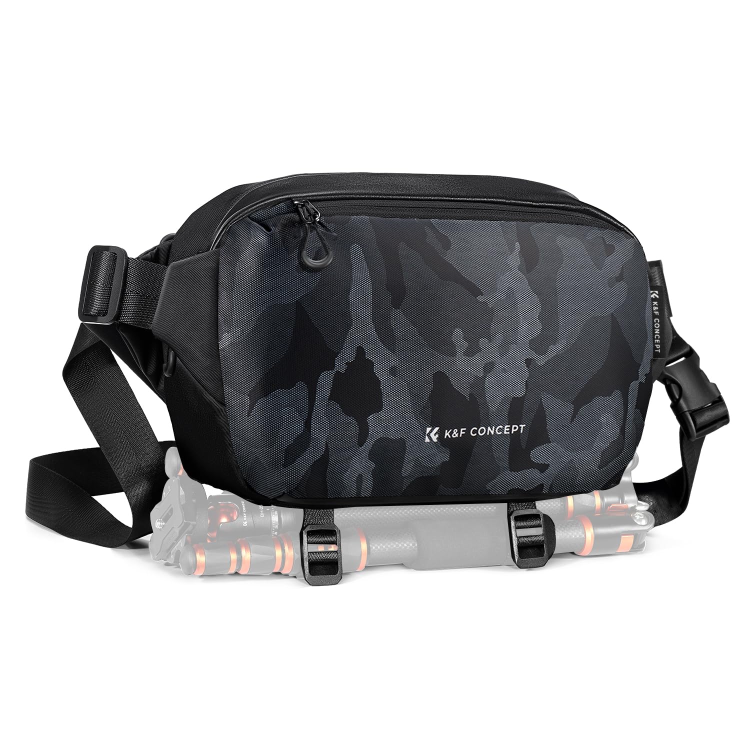 K&F Concept カメラバッグ ショルダーバッグ スリングバッグ カメラショルダーバッグ おしゃれ カメラケース 一眼レフカメラバッグ 仕切り調節可能 撥水加工 軽量 防水 小物入れ カメラアクセサリー/三脚/デジタル収納バッグ 旅行/出張/アウトド