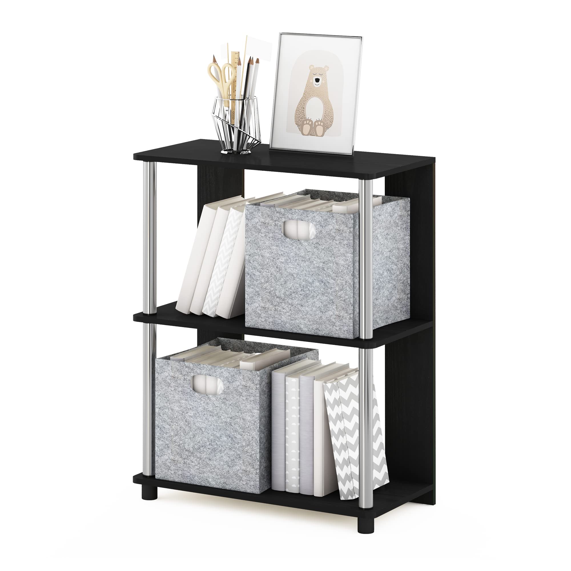 Rakuten - フリノ(Furinno) JAYA Simple Design 書棚 アメリカーノ ステンレスチューブ 【日本正規輸入品】