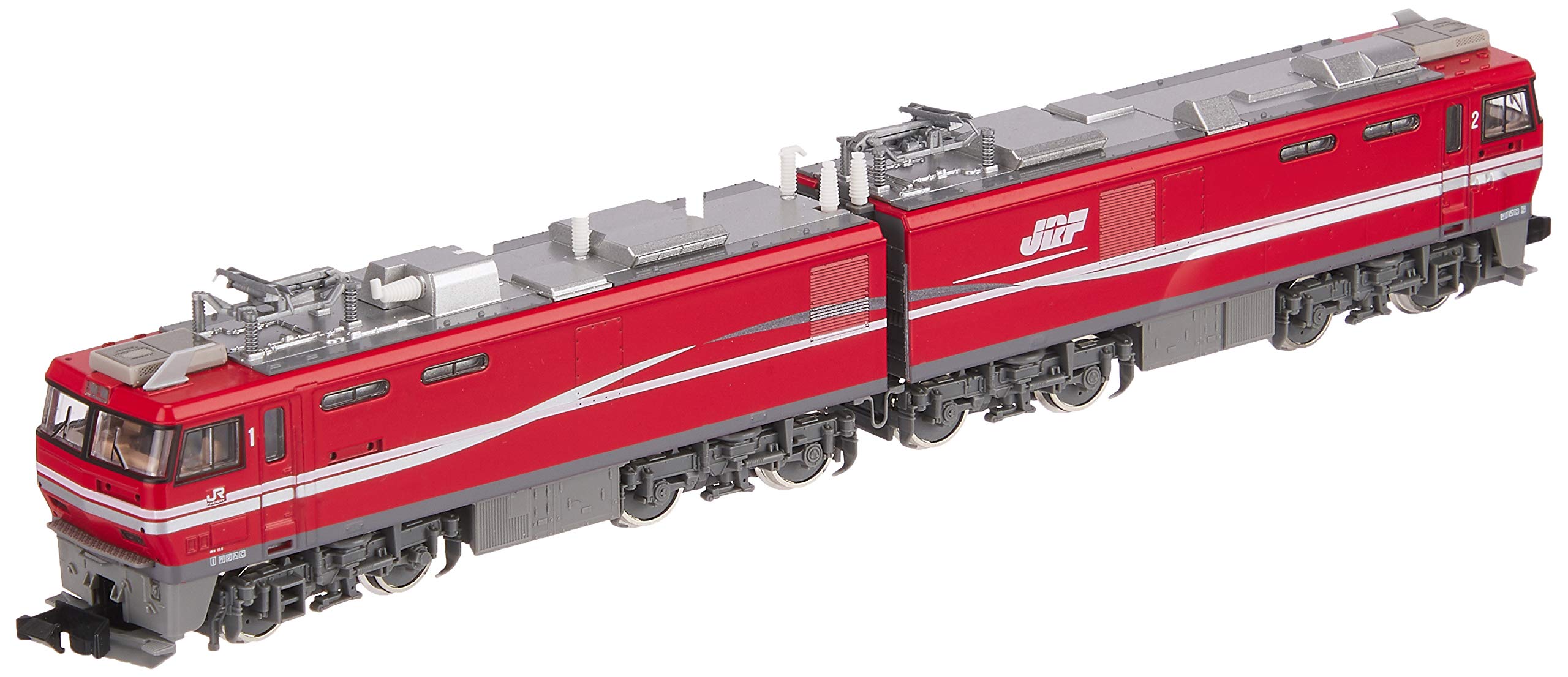 ・鉄道模型商品紹介 フライホイール付動力採用。 全軸集電・全軸駆動方式採用。 車体新規製作で特徴ある形状を再現します。 運転台はシースルー構造を採用。 ナンバープレート付属 (EH800-1・2・3・4)。 解放テコ別部品工場取付済み。 前面手すり別部品付属。 ホイッスル・信号炎管別部品付属。 静電アンテナ工場取付済み。 無線アンテナ別部品付属。 FPS6形パンタグラフ新規製作。 銀色車輪・灰色プレート輪心採用。 JRマーク・JRFマーク印刷済み。 Hゴム黒色表現。 エンド表記印刷済み。 TNカプラー付属。 ヘッドライトはLED採用による点灯式。 (.co.jpより) 安全警告 該当なし
