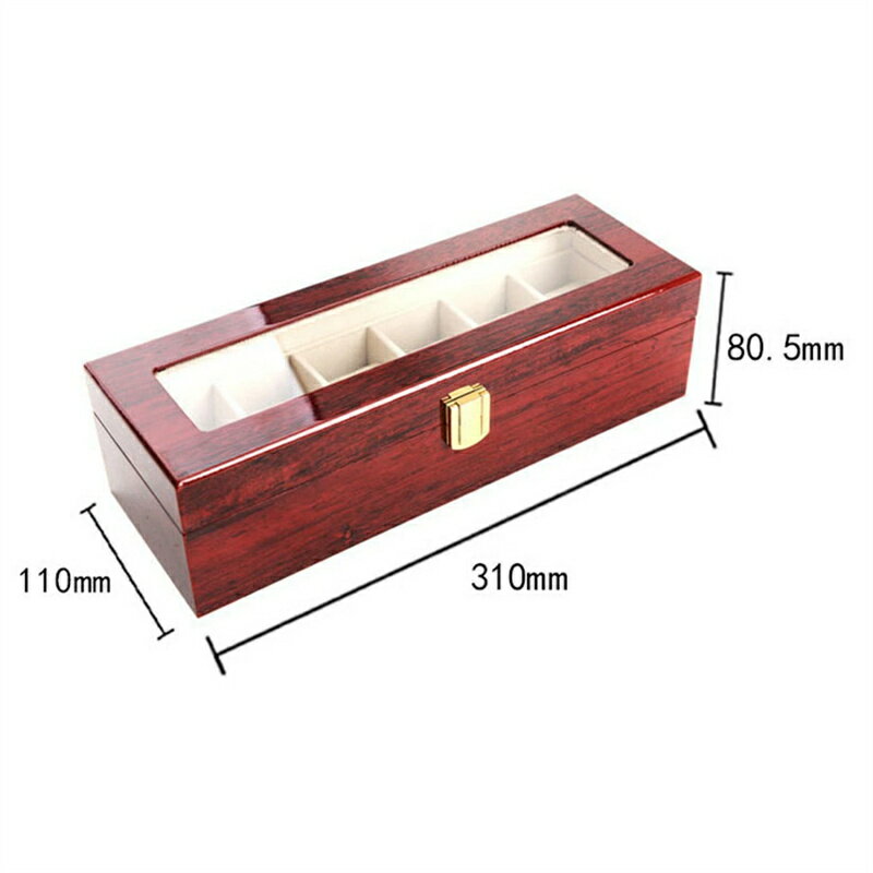 腕時計収納ケース 木製 6本 収納ボックス コレクションケース 時計保管 アクセサリー 高級 ピアノラッカー ウォッチケース ディスプレイケース ガラス蓋 プレゼント 6本