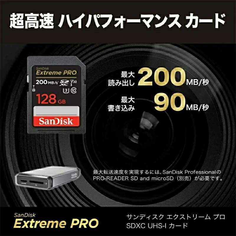 Extreme PRO UHS-I U3 64GB SDXCカード SDSDXXD-64G-GN4IN 海外向パッケージ　UHSスピードクラス3 4K対応SDカード
