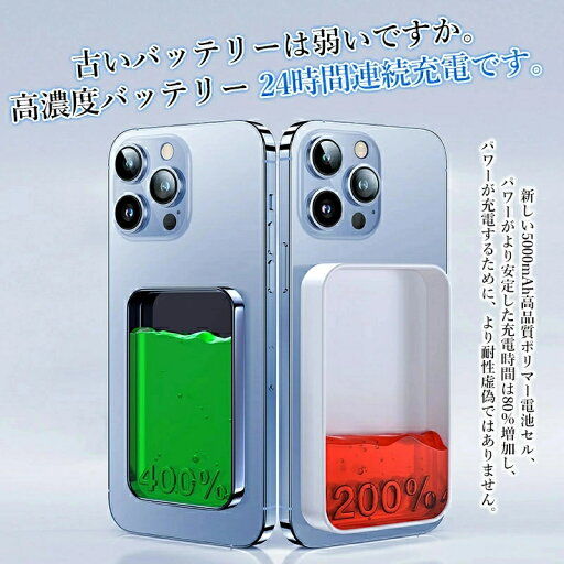 「スーパーセール期間中 10倍ポイントGET」モバイルバッテリー 5000mAh マグネット式 ワイヤレス充電対応 ワイヤレス出力 軽量/薄型/小型 急速充電 ワイヤレス充電器 「スーパーセール期間中 10倍ポイントGET」モバイルバッテリー 5000mAh マグネット式 ワイヤレス充電対応 ワイヤレス出力 軽量/薄型/小型 急速充電 ワイヤレス充電器