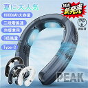 送料無料 首掛け扇風機 ネッククーラー USB/TYEP-C 首掛け 3つ冷却プレート 6000mAh大容量 羽なし 首かけクーラー 静音 冷暖両用 携帯 最強 熱中症対策 暑さ対策 ひんやり 首を冷やす 冷却 18℃ グッズ 強力ネックファン