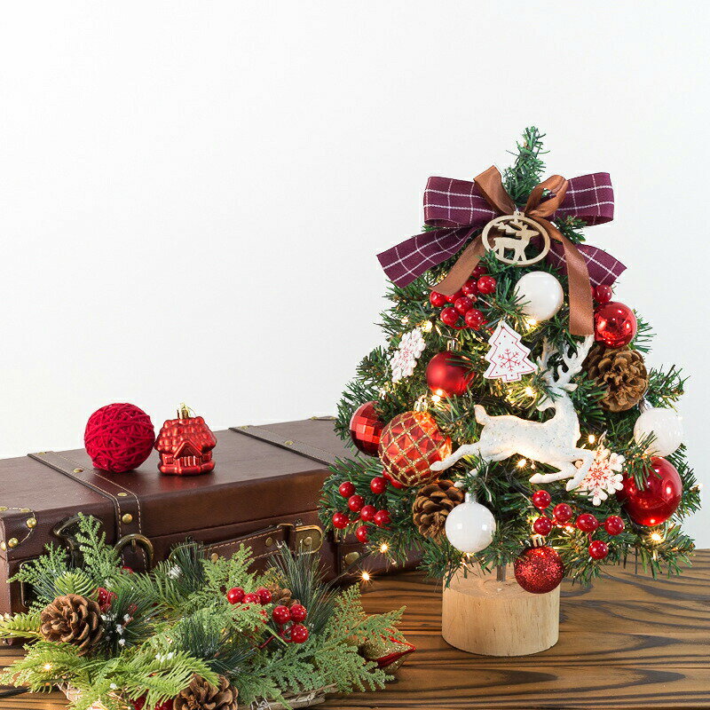 クリスマスツリー ミニ クリスマスツリー 卓上 45cm 北欧 クリスマスツリー おしゃれ ミニツリー LEDライト付 キラキラ 高級感 星 高濃密度 卓上ツリー小型 ミニクリスマスツリー 卓上 クリスマス飾り プレゼント オーナメント 飾り パーティー クリスマスプレゼン