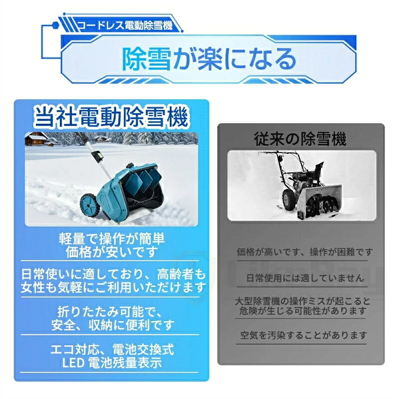 ＼2026新型補助輪版／除雪機 充電式 電動除雪機 家庭用 業務用 コードレス除雪機 ...