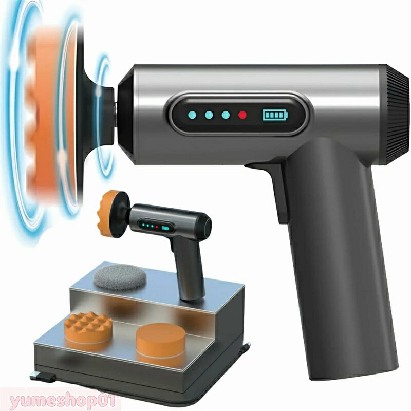 SALE！【一年保証】【2026新登場】ポリッシャー ミニ電動ポリッシャー 75mm ダブルアクションポリッシャー 7.4V 2000mAh*2 充電式ポリッシャー USB 大直径バフ 研磨 軽量 車用 車磨き 家庭用 初心者でもつかいやすい ポリッシングスポンジ 傷消し キズ消し 艶出し