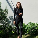 【クーポン利用で→300円OFF】ブラック 水着 レディース 体型カバー水着 フィットネス水着 セパレート かわいい 長袖ラッシュガード ママ水着 大きいサイズ...