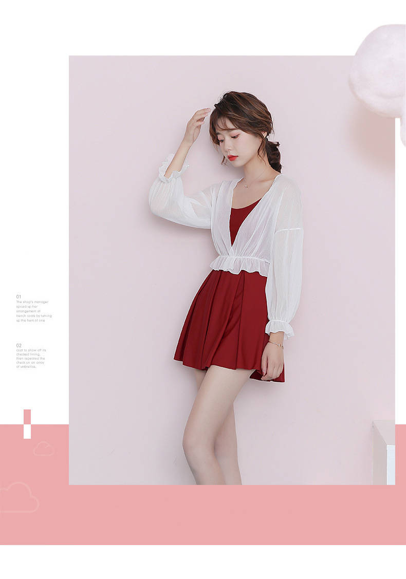 【送料無料 】ワンピースタイプの水着 夏休み 海水浴 水着 レディース 体型カバー水着 フィットネス水着 セパレート かわいい 長袖ラッシュガード ママ水着 大きいサイズ ラッシュパーカー ラッシュレギンス ミセス 水着 女の子レディース