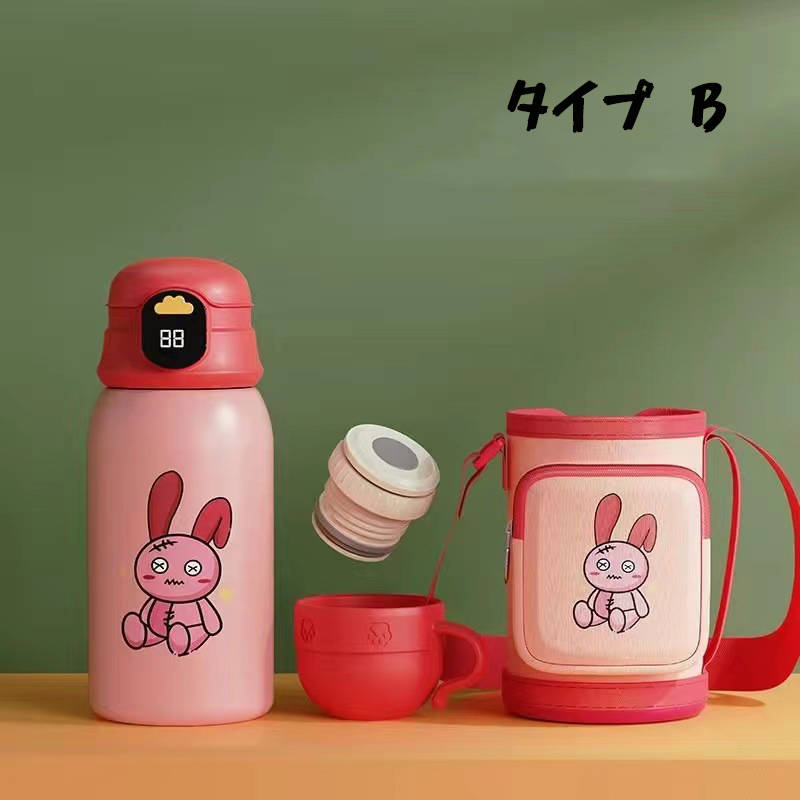 マカロンストアの【50円クーポン配布中!】 水筒 キッズ 直飲み 600ml ステンレスボトル ステンボトル ダイレクト 子供 ワンタッチ こども ステンレス ボトル 保冷 ミニ ストラップ 子ども 洗いやすい 小学生 男の子 女の子｜アングル3