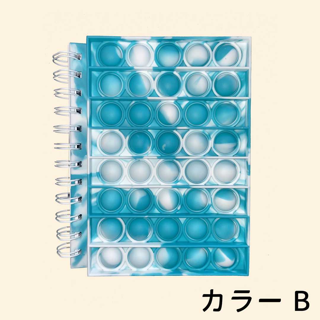 【50円クーポン配布中!】 4色 かわいいペンケース?ペンケース+ノートブック ペン入れ プッシュポストレス解消グッズ プッシュ ポップ バブル 知育 スクイーズ カラフル バブル感覚 プッシュポップポップ makaron-10003908 マカロンストア サンプル画像3