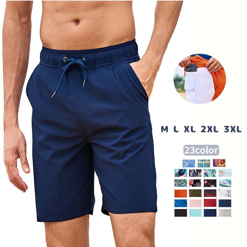 【クーポン利用で→80円OFF】水着 メンズ サーフパンツ ボードショーツ ハーフパンツ 海パン サーフショーツ プール 海 海水浴 サーフィン サウナ 大きいサイズ ミドル ロング 膝丈 水陸両用 吸水速乾 ひざ丈 M L XL 2XL 3XL