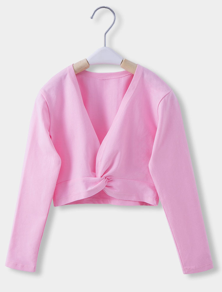 子供 バレエ カシュクール 長袖 コットン カーディガン ボレロ キッズ バレエ用品 トップス 女の子 レ..