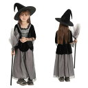 ハロウィン ワンピース ドレス 帽子 ハット 魔女帽 ほうき付き セット 子供 キッズ ベビー コスプレ 衣装 仮装 パーティー 魔女 魔法使い 帽子付き 女の...