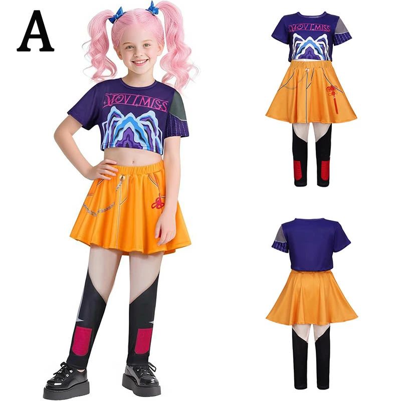 【50円クーポン配布中!】 ハロウィン 仮装 K-POP ダンス衣装 女の子 魔女 ガールズ コスプレ衣装 キッズ 子供 仮装 コスプレ Cosplay 魔女 可愛い 人気 日常 変装 演出服 文化祭 学園祭 ハロウィン クリスマス 誕生日 忘年会 演出服 上下セット 小学生 中学生 makaron-10006924 マカロンストア サンプル画像2