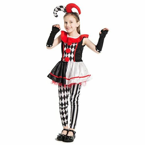 Rakuten - 子供服 ハロウィン コスプレ ピエロ キッズ 女の子 衣装 学園祭 仮装 コスチューム 文化祭 かわいい 大きいサイズ イベント 演出服 ハロウィン衣装 cosplay 変装 演劇