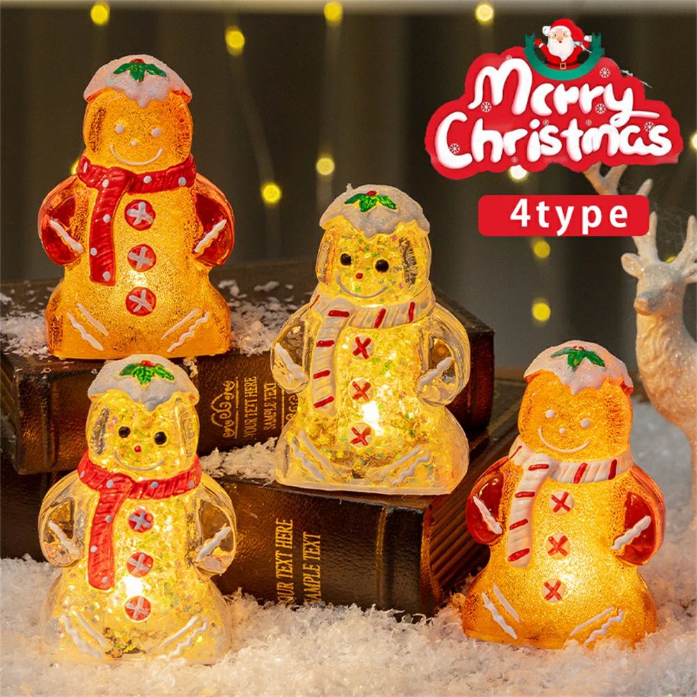 クリスマス 飾り LED付き 光る ジンジャークッキー 2個セット 卓上 小さい 壁 窓 小物 玄関 置物 おしゃれ 北欧 ライト 飾り イルミネーション 電飾付き 秋冬 新作 インテリア 雑貨 プレゼント 雰囲気作り