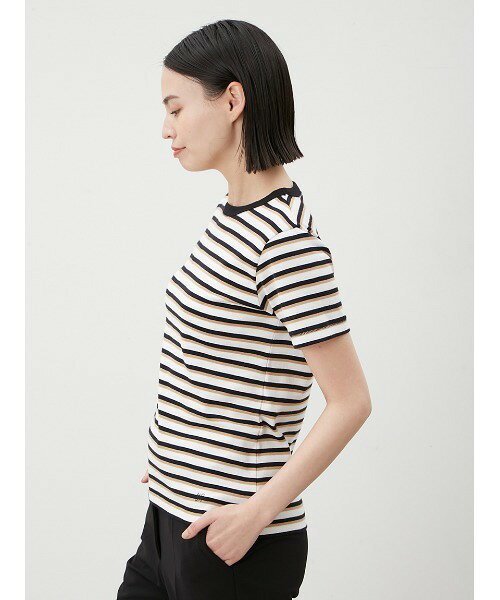 【新品未使用】Mila Owen ミラオーウェン フライスコンパクトTシャツ ボーダーレッド サイズ1 レディース 半袖 makasell-10000020 マカセル楽天市場店 サンプル画像3