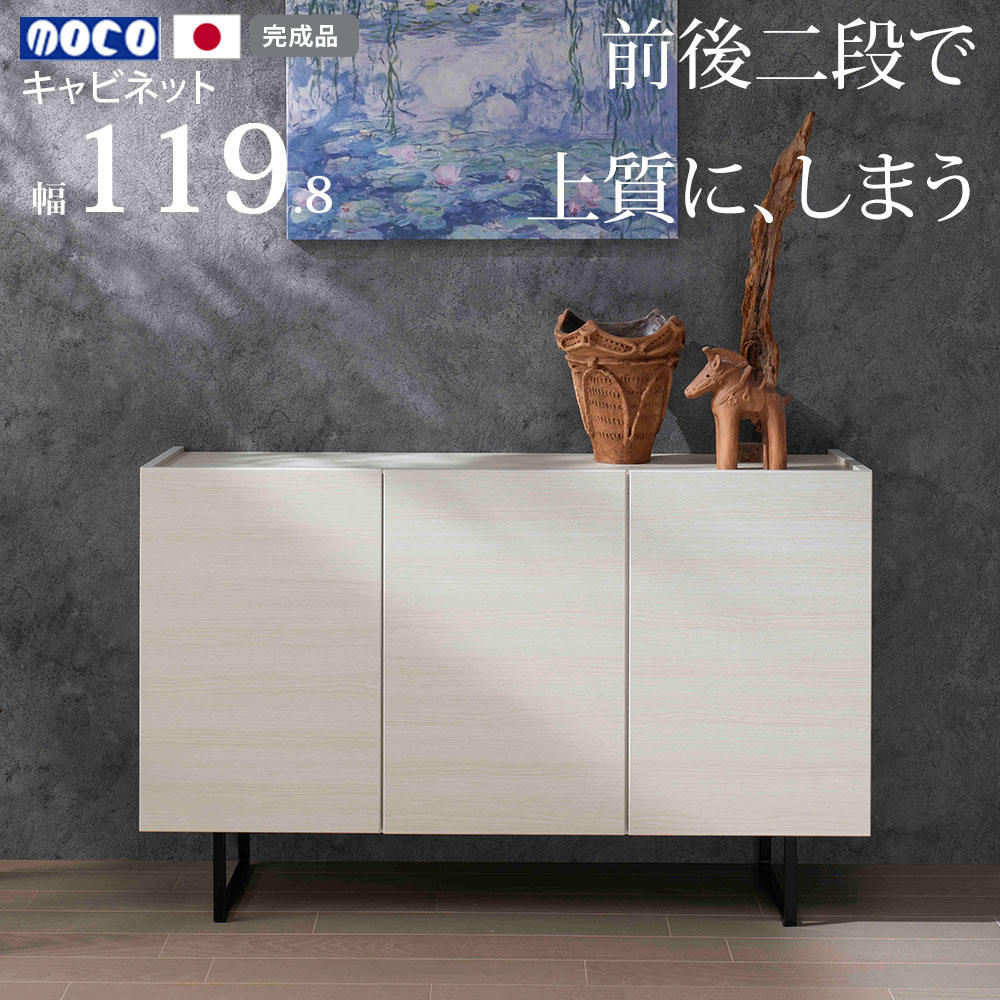 完成品 組立不要 棚板二段式 本棚 収納 フナモコ コレクションケース 板扉 稼働棚 ホワイトウッド リア..