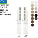 すきまくん スリム SSD すき間 収納家具 幅 セミオーダー 板扉キャビネット 幅15-30×奥行52×高さ180.2cm SSD T1L T1R_ 新生活ス...