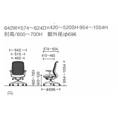 【最大3万円クーポン配布中】オカムラ シルフィー C646XW ハイバック メッシュ デザインアーム 固定肘 樹脂脚 WHフレーム ハンガー付き [2]