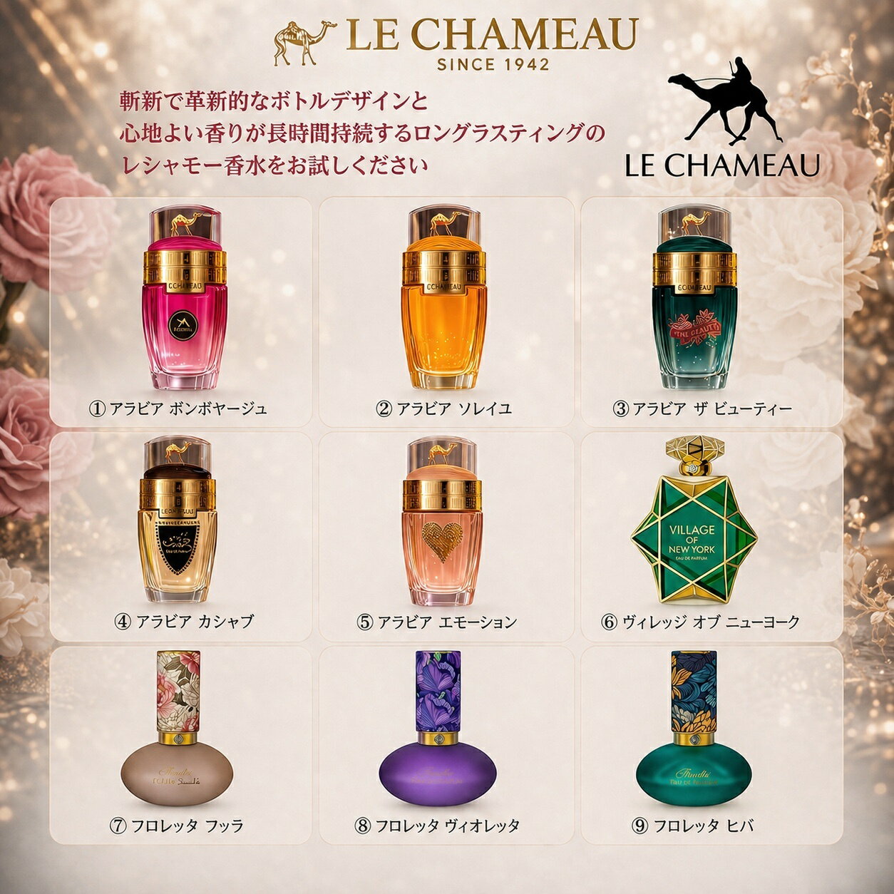 送料無料 レシャモー LE CHAMEAU 香りサンプル NO.2※お一人様3種類まで