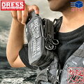 [DRESS(ドレス)]マルチスマホポーチブラック(AIRBORNE)180mm×105mm×45mm小物スマートフォン収納iPhone13ProMax対応止水ファスナー雨天対応釣りアウトドアゲームベストリュック装着