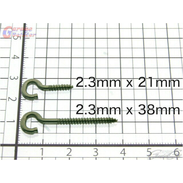 ガレージボルスター オープンアイ ステンレス ヒートン 2.3mm径 ステンレス製 長さ21mm 38mm 口開きヒートン ビッグベイト 釣具 ルアー 自作 パーツ ねじ 金具 GarageBolster USA