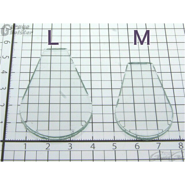 [GarageBolster(ガレージボルスター)]ポリカーボネイトリップ3.0mm(ダイビングタイプ)[M：6枚/L：5枚]ルアー製作用ポリカーボネイト製リップのポイント対象リンク