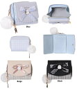【しまえなが コンパクト財布 お財布 財布 レディース財布 三つ折り財布 お財布 コンパクト】 Coboca+合皮シマエナガプレートリボンミニ財布