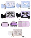 【サンリオ コンパクト財布 お財布 財布 レディース財布 三つ折り財布 お財布 コンパクト クロミ シナモロール ポチャッコ】サンリオ合皮チェックリボンプレート...