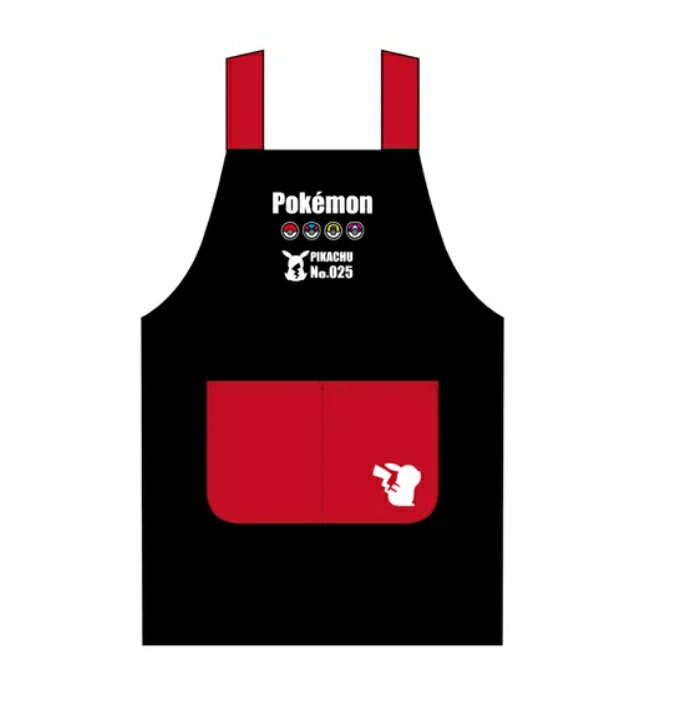 【*ポケモン 子供エプロン110cm　キッズエプロン キャラクター】ポケットモンスター 子供用エプロン 転写H型